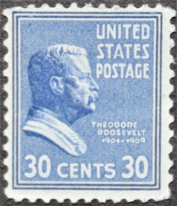 U.S.# 830 Theodore Roosevelt 30c Single, MNH.