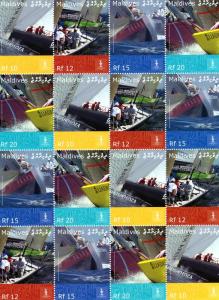 Maldive Islands 2008 America's Cup Sheetlet (16) Sc#2950 MNH