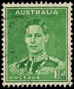 AUSTRALIA Sc 181B USED - 1941 1½p King George VI - Sound