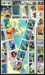 PCBstamps   US 1992 Commemoratives Year Set (2611//2720) (58), MNH, (5)