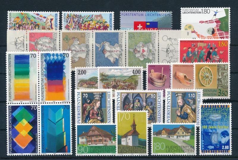 Liechtenstein 1998 Complete Year Set MNH