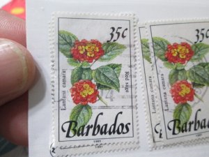 Barbados #758A used 2024 SCV = $1.00