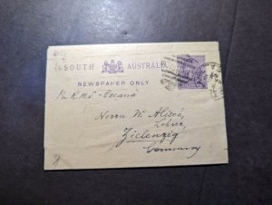 1891 South Australia Newspaper Wrapper Cover to Zielenzig Germany