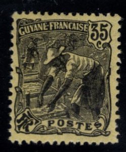 French Guiana Scott 67 MH* Gold Washer stamp