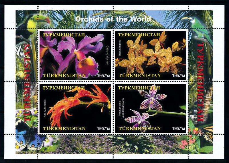 [79846] Turkmenistan Local Issue  Flora Flowers Blumen Orchids Sheet MNH