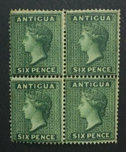 MOMEN: ANTIGUA SG #29 BLOCK 1884-7 MINT OG 2NH/2H £240+ LOT #61622