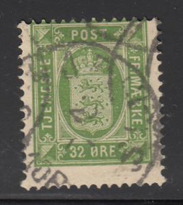 Denmark 1875 used Sc #O9 32o Small State Seal