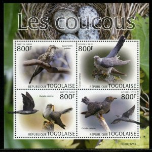 TOGO 2020 CUCKOOS SHEET MINT NEVER HINGED