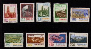 Taiwan 1974 Sc 1907-1915 nine construction  set MNH