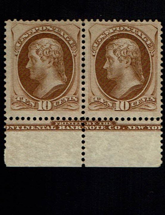 Scott #161 VF-OG-LH. Scarce imprint pair. SCV - $1,800.00