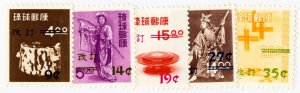 Ryukyu Stamps # C19-23 MNH VF Scott Value $25.00