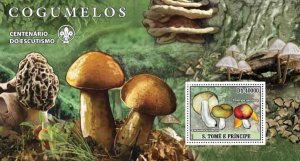 SAO TOME - 2007 - Mushrooms - Perf Souv Sheet - Mint Never Hinged