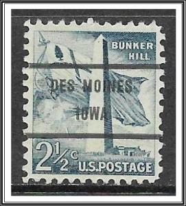 US Precancel #1034-71 Des Moines IA Used
