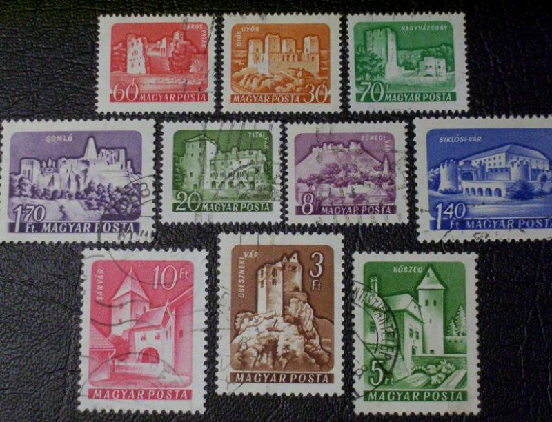 Hungary Scott #1282-1291 used