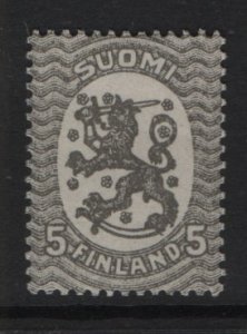 Finland  #84  MNH  1919  Arms  5p gray