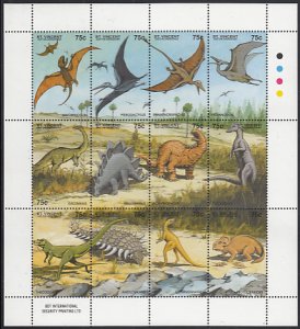 St Vincent & the Grenadines 1994 MNH Sc 2047 Sheet of 12 75c Dinosaurs