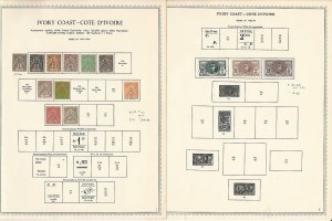 Ivory Coast Collection 1892 to 1974 on 33 Minkus Specialty Pages