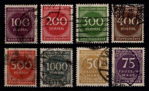 Germany 1923 Definitives to Tausends, Part Set excl. 5T [Used]