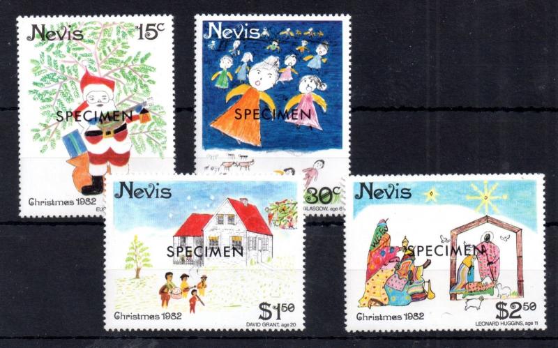 Nevis 1982 Christmas 'Specimen' MNH set WS11794