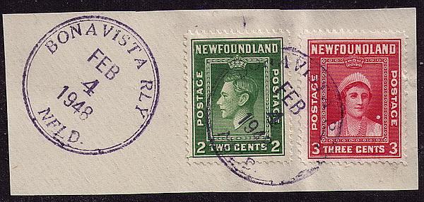 Newfoundland # 254-5 Used CDS VF & VF RPO  # NL9 RF-F