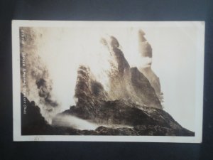 1933 Geyser Spouting Sealion Caves from Florence OR to Eugene OR Postcard Cover