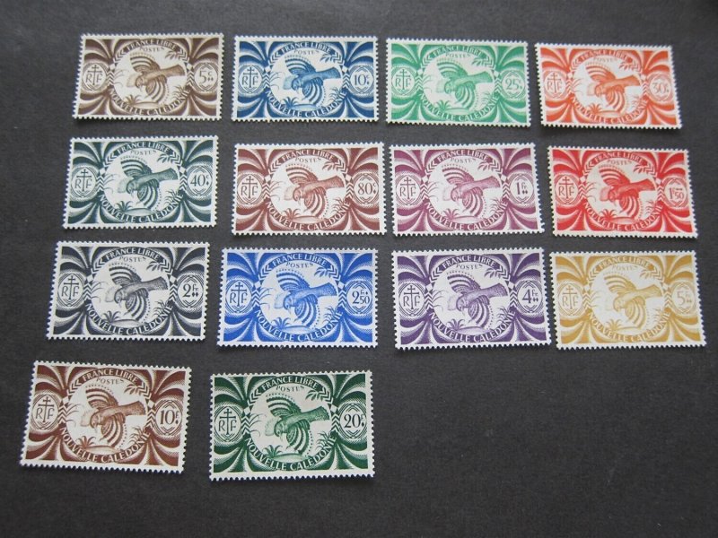 French New Caledonia 1942 Sc 252-65 set MH