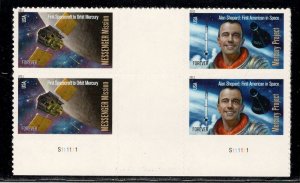 UNITED STATES SC# 4527-28 VERT. GUTTER PL# BLK/4 VF/NH