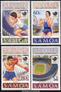 Samoa Scott 721-724 Mint never hinged.