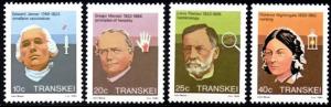 Transkei - 1983 Heroes of Medicine Set MNH** SG 125-128