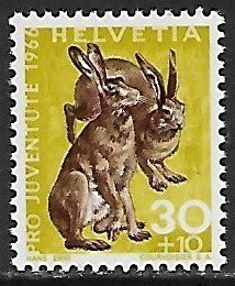 Switzerland # B363 - Hares - MNH.....{X}