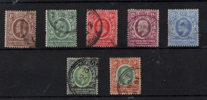 East Africa & Uganda 1907 KEVII good used collection to 50c WS34318