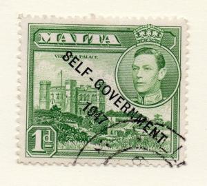 Malta 1948 Early Issue Fine Used 1d. Self Government 1947 Optd 248990