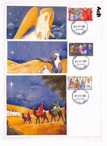 AH81 1969 GB EARLY MAXI-CARD FDC Llandeilo *BETHLEHEM* CDS First Day Covers {3}