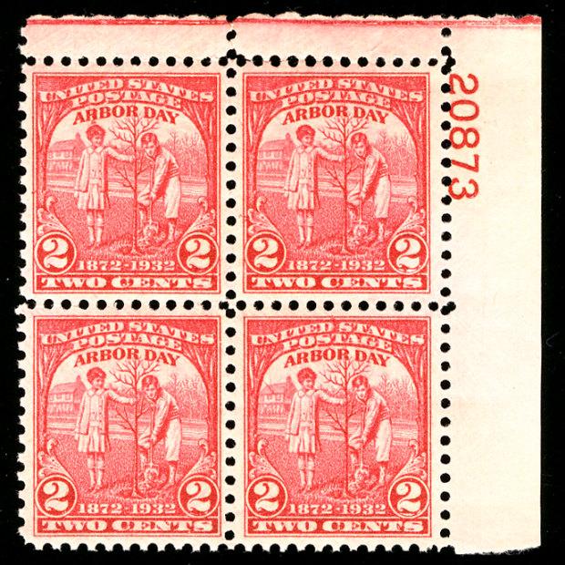 US #717 PLATE BLOCK, VF mint never hinged, post office fresh, super nice!