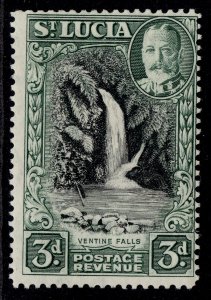 ST. LUCIA GV SG118, 3d black & dull green, M MINT.