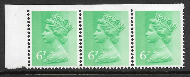 6p Emerald Decimal Machin PUI - FCP DEX Imperforate top UNMOUNTED MINT 