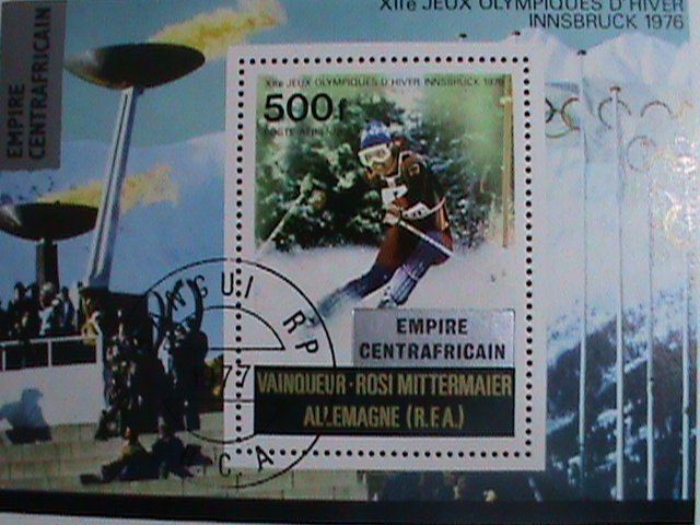 Central Africa Stamp-1976- 12th Winter Olympic Innsbruck'76 CTO-S/S sheet