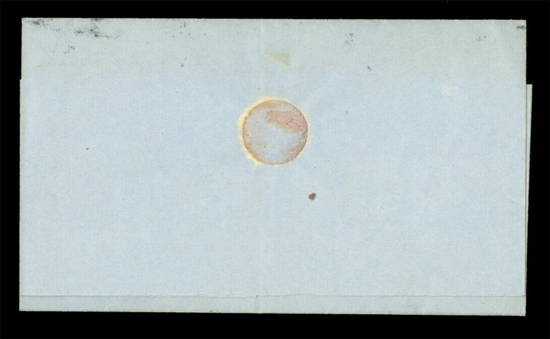 CHILE 186? COLUMBUS 10c dk blue - BISECTED - Scott 10n on cover from CHANARCILLO