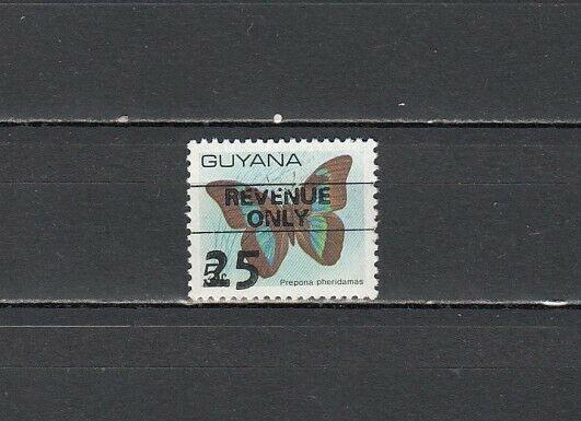 Guyana, Scott cat. 279. Butterfly value o/printed Revenue Only. ^