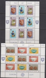 Isle of Man 1976 Europa Sheetlets ,  U/Mint