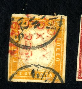 Sardina #14 Used FVF Red Cancel Some Paper on Back Cat$475