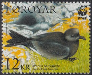 Faroe Islands 2005 MNH Sc #460 12k Petrels WWF