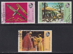 Gambia # 345-347, Queen Elizabeth's Reign 25th Anniversary, Used 1/2 Cat.