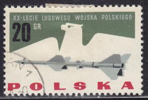 Poland 1166 Eagle and Ground-to-Air Missile 1963