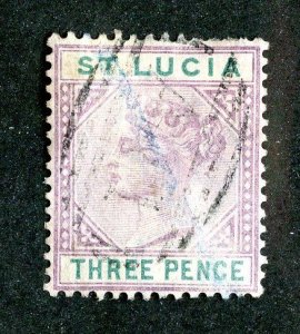 1886 St Lucia Sc.# 32a die A used cv $20 ( 9647 BCXX )