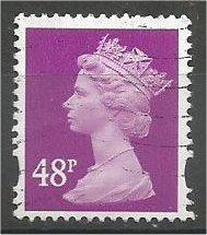 GREAT BRITAIN, Machins, 2007, used 48p  Mauve, Scott MH363