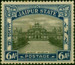 Jaipur 1931 6a Black & Deep Blue SG47 Fine MM