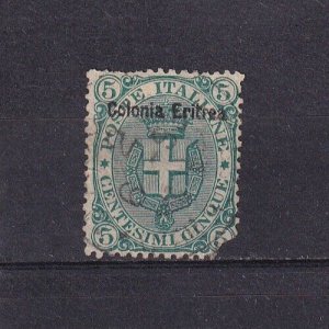 SA20g Eritrea 1893 Italian Issues Overprinted Colonia Eritrea used stamp CV$15