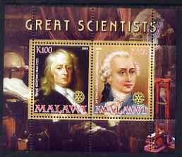 MALAWI - 2008 - Great Scientists #7 - Perf 2v Sheet - MNH -Private Issue