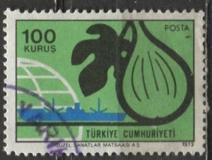 Turkey 1973: Sc. # 1967; Used Single Stamp